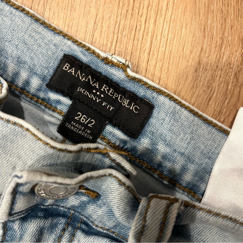 Banana Republic women’s light wash skinny jeans sz 2 26 high rise